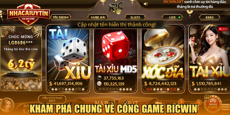 Khám phá chung về cổng game Ricwin 