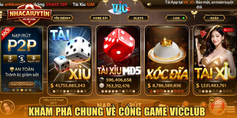 Khám phá chung về cổng game VicClub 